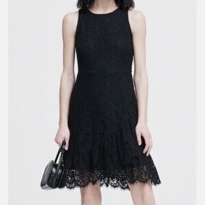 Banana Republic Elegant Black Lace Dress Size 16